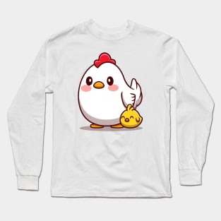 Hen with Chick Long Sleeve T-Shirt